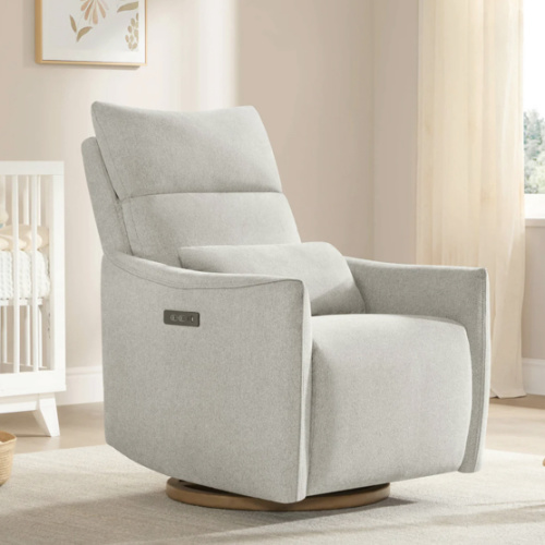 Janice Power Swivel Nursery Glider Recliner with Power Headrest