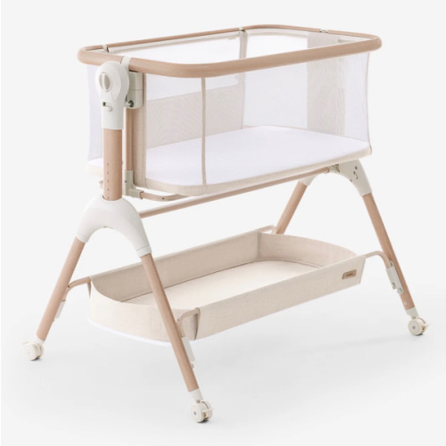 HARPPA Cuddly Signature | 3-in-1 Rocking Baby Bassinet & Bedside Sleeper with Anti-Reflux Mattress for Newborns | Attaches to Bed, Adjustable Height, Tool-Free Setup, Portable Wheels, CPSC Certified, Gentle Rocking Motion | Ideal for Infants, Safe Co-Slee