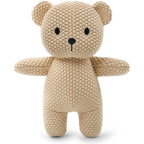Cute Knitted bear stuffed animals, baby Crochet Stuffed Animal and soft toys. Cute small animal dolls, 10 inch teddy bear plush toy, soft toys for babies, boys and girls birthday Christmas