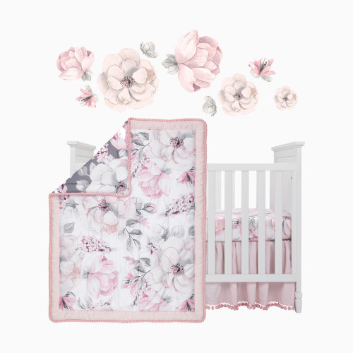Lambs & Ivy 4-Piece Crib Bedding Set - Watercolor Floral