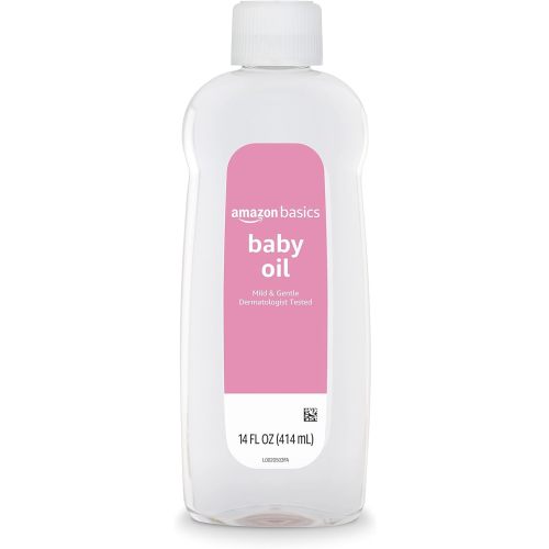 Amazon Basics Baby Oil, Mild & Gentle, Dermatologist Tested, Lightly Scented, 14 Fluid Ounces (Previously Solimo)