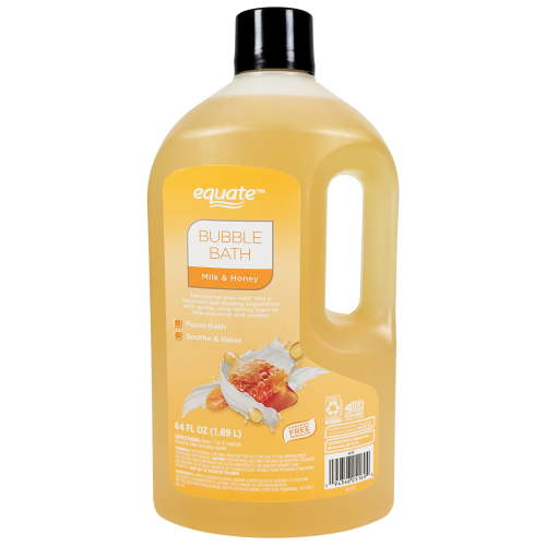 Equate Bubble Bath Milk and Honey 64 fl oz Foaming Relaxing Cleansing SPA