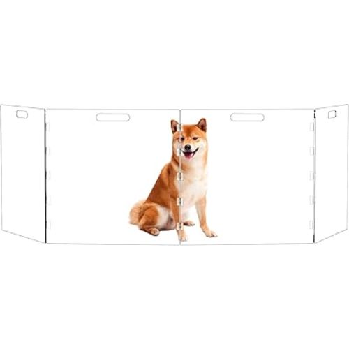Acylic Playpen Gate for The House Doorways, Clear Acrylic Gate for Freestanding, Clear (Medium, Panel, 4)