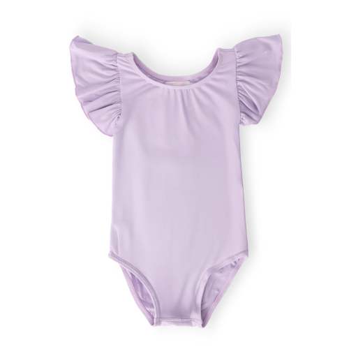 Lavender S/S Flutter Sleeve Leotard