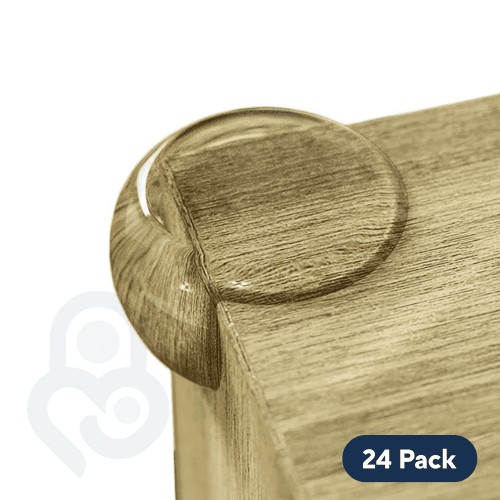Baby Proof Me Clear Table Corner Protectors 24-Pack Furniture Guards Bumpers for Baby Safety