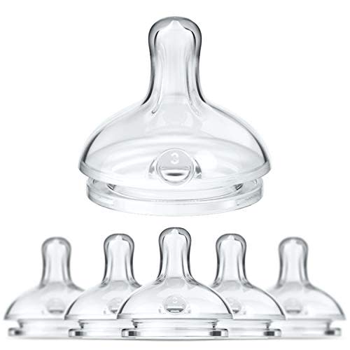 Smilo Anti-Colic Bottle Nipple, Fast Flow 9M+, Stage 3 Suitable from 9 Months, Smooth Flow Anti-Colic (Pack of 6)