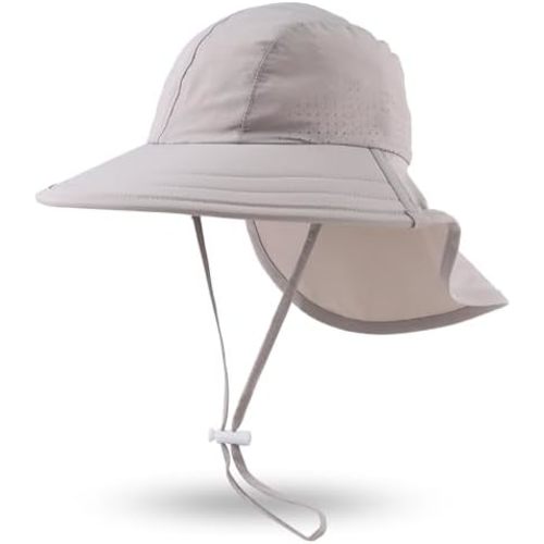 JANGANNSA Baby Sun Hat Boys Girls Infant Toddler Bucket Hat Kids Neck Flap Sun Protect Cap Beach