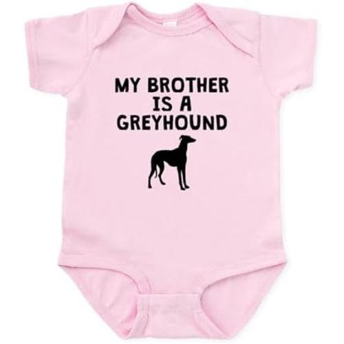 CafePress My Brother is A Greyhound Body Suit Cute Infant Bodysuit Baby Romper