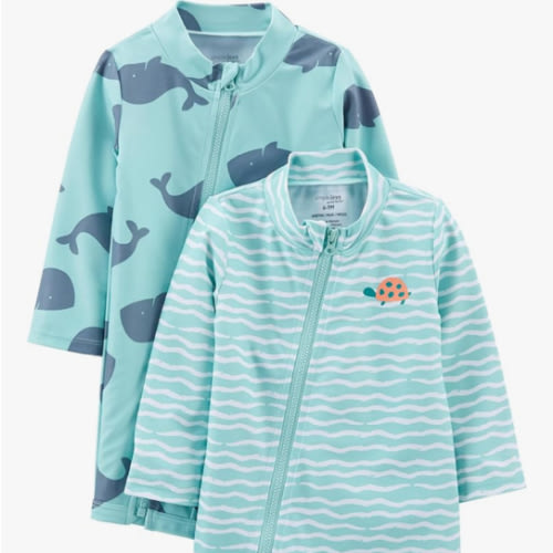 Simple Joys by Carter's Baby Boys' 2-Pack 1-piece Zip Rashguards