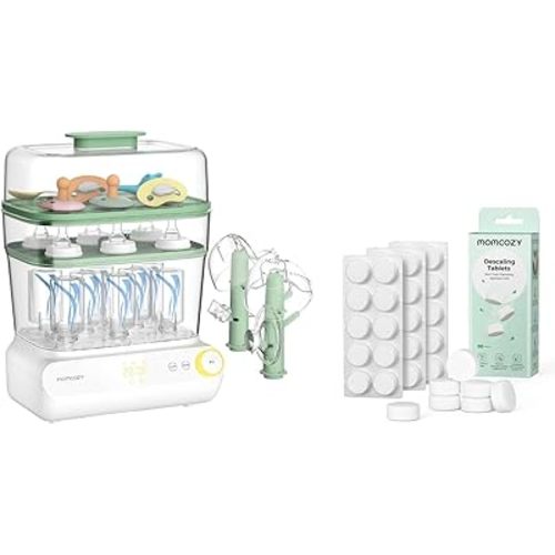 Momcozy 3 Layers Bottle Sterilizer and Dryer & Momcozy Descaling Tablets