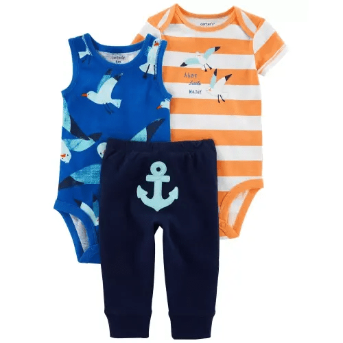 Baby 3-Piece Anchor Outfit Set - 6M - Blue