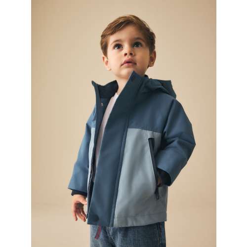 Light Blue Waterproof Fleece Lined Anorak (3mths-7yrs)
