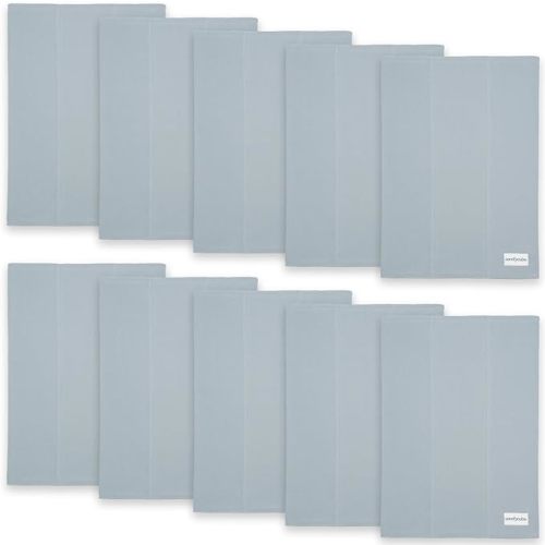 Comfy Cubs Baby Burp Cloths Set (Pack of 10) - Large, 6-Layer, Ultra Absorbent 100% Cotton for Infant Spit-Up, Drool, and Messes - Soft, Gentle, Thoughtful New Born Baby Gifts, Pacific Blue