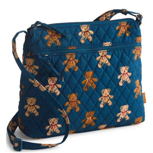 Vera Bradley Original Zip Hipster Premium Cotton Bear Print Crossbody Bag | Dillard's