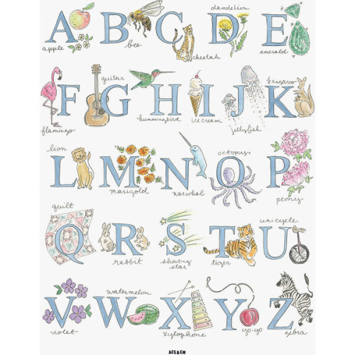 Classic Alphabet Letter Poster, Multicolor - Ace & Em | Maisonette