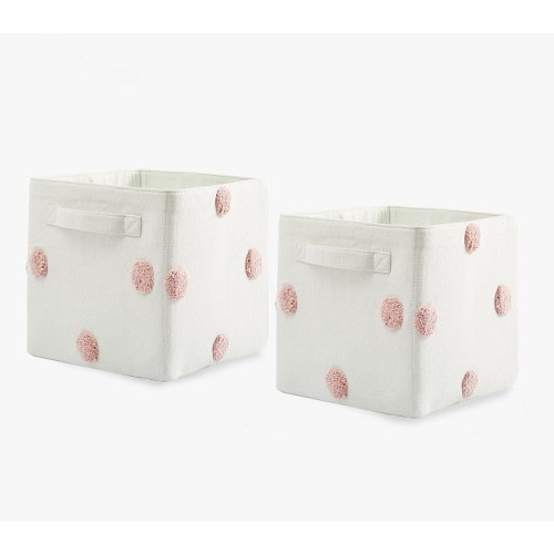 Embroidered Dot Storage Bin