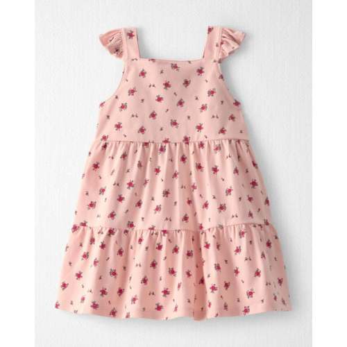 Baby Girl Organic Cotton Tiered Dress in Blush Floral Print - Little Planet | Carter's