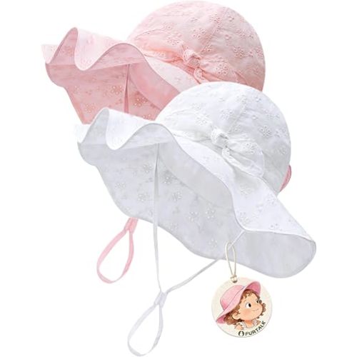 FURTALK Baby Sun Hat Toddler Beach Hats with UPF 50+ Sun Protection Wide Brim Girls Bucket Hat