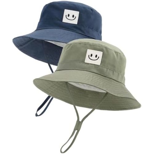 FURTALK Baby Sun Hat Smile Face Toddler Boys Girls Bucket Hat for Kids 0-5 Years