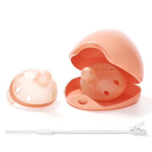 Breast-Like Baby Pacifiers Newborn Binkies 0-6 Months 2 Pack Clip Case | Natural Latch Nipple | Breastfed Babies | StayPut Helps Reduce Falling Out | Clip & Case On-the-Go | BPA-Free