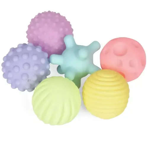 6pcs Silicone Balls Baby Sensory Toy - Kidzly