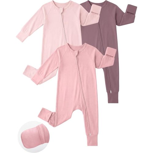 Yoofoss Viscose From Bamboo Baby Pajamas Footless & Footed baby Sleepers, 2-Way Zipper Soft Toddler Romper for Boys Girl