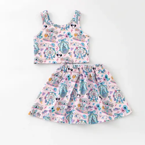 CAROUSEL TANK & SKORT SET - READY TO SHIP – Hunny Bee Kids – New York (NY), USA