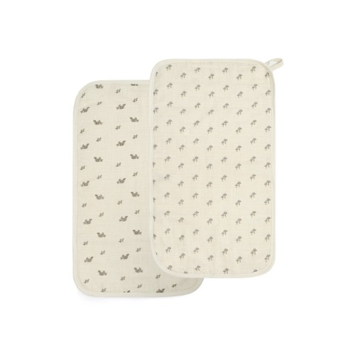 Assorted 2-Pack Organic Cotton Muslin Bibs