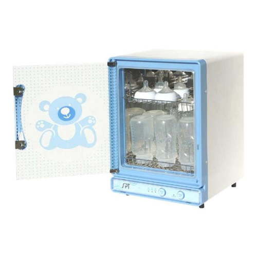 Sunpentown Electric Baby Bottle Sterilizer & Dryer, Feeding Sanitizer, Dual Tier, Blue