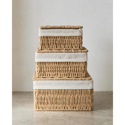 BASKET WITH FABRIC LINING | Zara Home United States of America