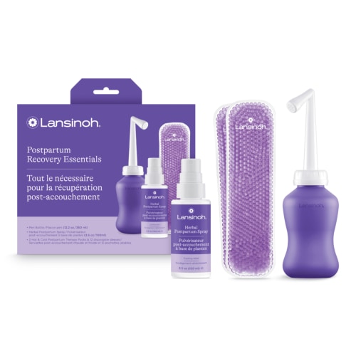 Lansinoh Postpartum Essentials Kit, Includes Upside Down Peri Bottle 12.2 oz, Herbal Perineal Spray 3.5 oz, Reusable Perineal Ice packs and Sleeves - Walmart.ca