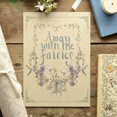 Away With The Fairies Art Print: Whimsical Girl's Nursery Decor