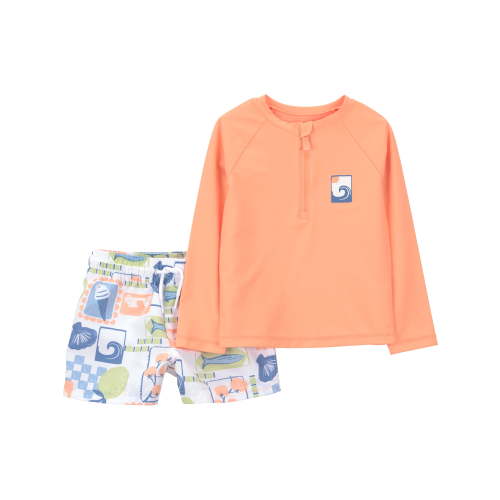 Carter's Child of Mine Toddler Boy Rash Guard Swimsuit Set, 2-Piece, Sizes 12M-5T