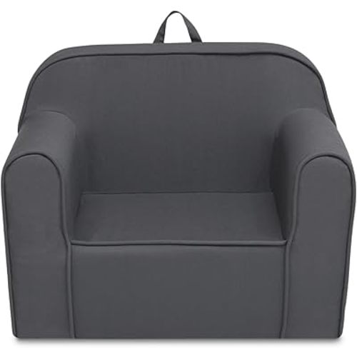 Delta Children Cozee Chair for Kids for Ages 18 Months and Up, Dark Grey