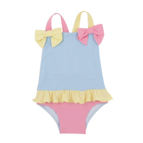 Taylor Bay Bathing Suit - Beale Street Blue, Hot Pink, Yellow &And White
