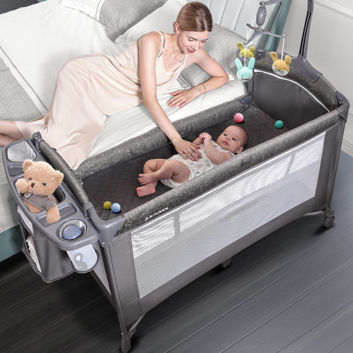 Aerobath 3 In 1 Nursery Center Includes Bedside Crib, Pack and Play, Diaper Changer, Diaper Organizer, Swivel Mobile, Baby Bassinet & Reviews | Wayfair