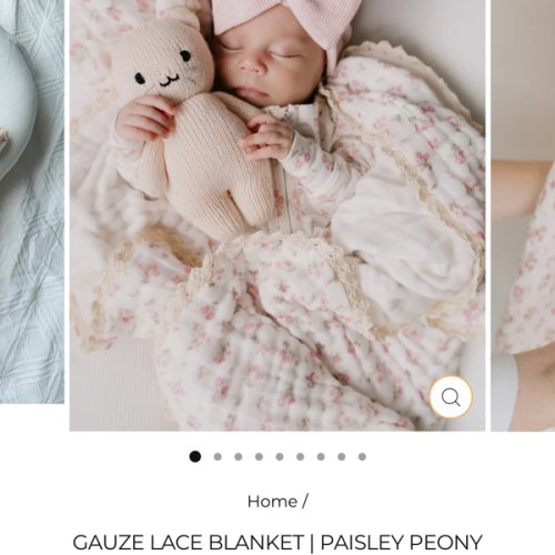 Gauze Lace Blanket | Paisley Peony – Little and Fern