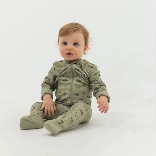 Baby Zip Up - Flying Ducks Green – BURLEBO
