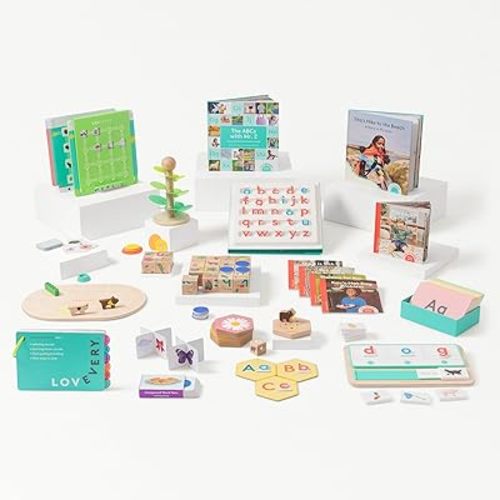 Lovevery Reading Skill Set, Learn to Read for Pre-K and Kindergarten, Fun Phonics Games and Books, Part 1