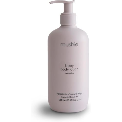 mushie Baby Organic Body Lotion | Moisturize, Soothe, and Hydrates Dry Skin | Made in Denmark, 13.53 fl oz (Lavender)