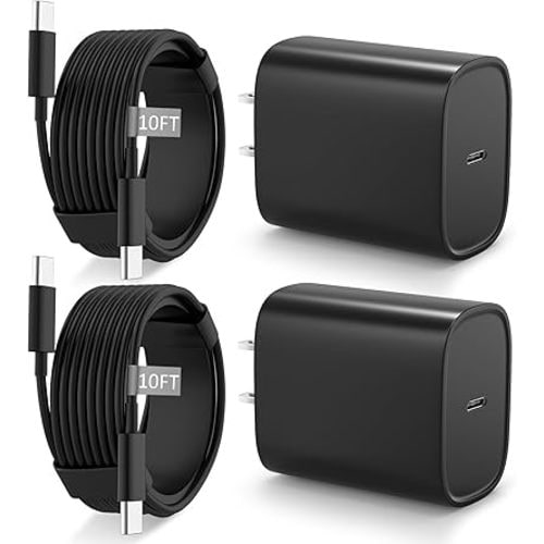 Phone 17 16 15 Charger Fast Charging Type C Chargers USB C Fast Charger Block & Phones 17 Charger Cord 10FT Long USB C Charging Cable for i.Phone 17/17 Pro/17 Pro Max/Air/Phone 16 15 Pro Max,Black