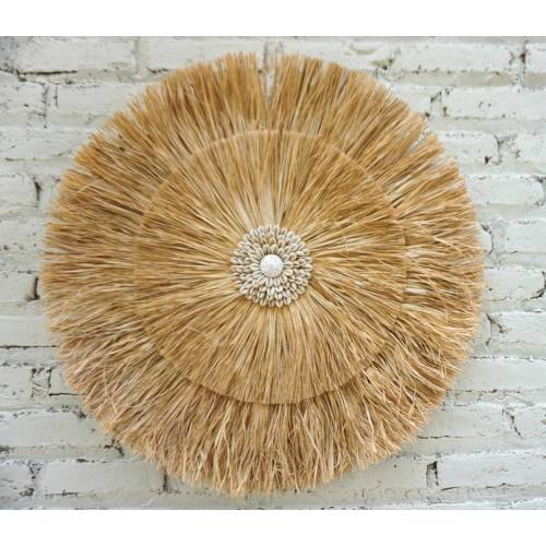Extra large seagrass wall hanging | Seagrass nautical wall decor | boho round large seagrass shell
