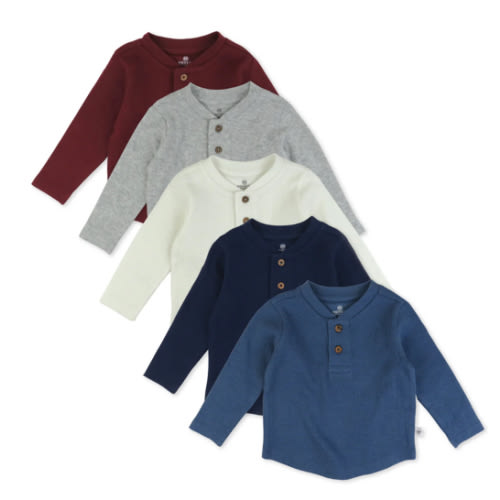 5-Pack Waffle Henley | Honest Baby Clothing