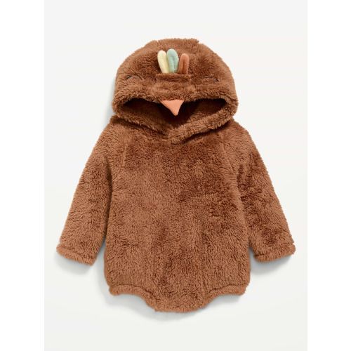 Long-Sleeve Critter Fleece Hooded One-Piece Romper for Baby