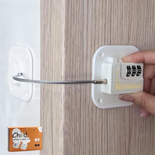 Refrigerator Lock Fridge Locks for Kids Keyless Child Safety Cabinet Locks for Cabinets Closets Drawers Window Electrical Appliances