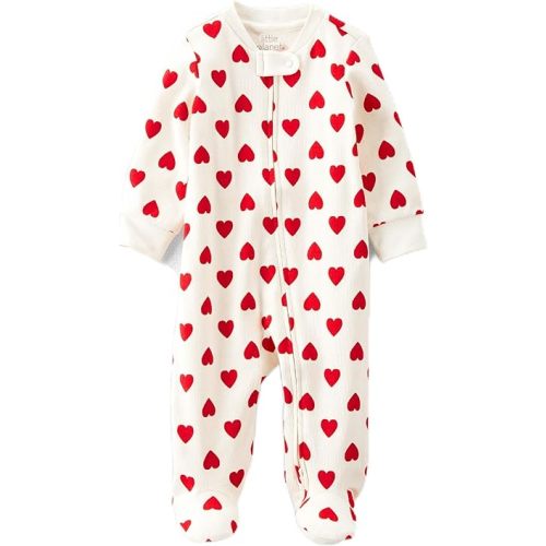 little planet by carter's Baby Sleep and Play made with Organic Cotton, Hearts, 9M