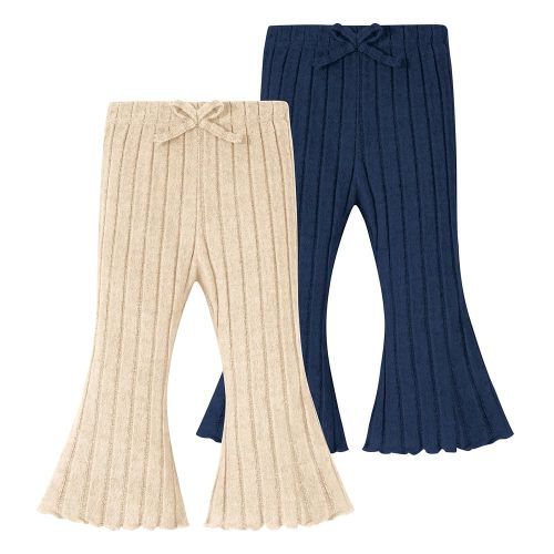 Neutocd Baby Girl Flare Pants Toddler Bell Bottoms Leggings Infant Stretchy Soft Trousers Solid Elastic Waist Pants