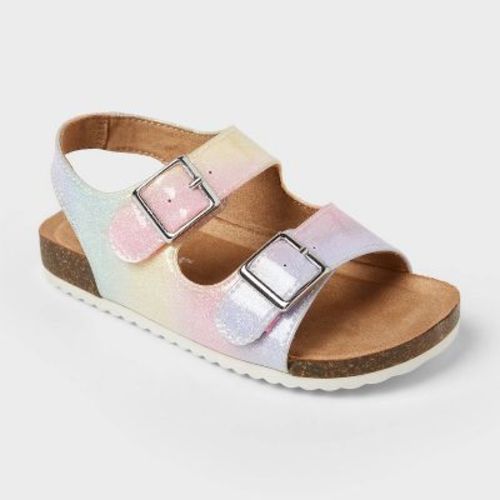 Toddler Reagan Footbed Sandals - Cat & Jack™ Yellow/Pink 5T