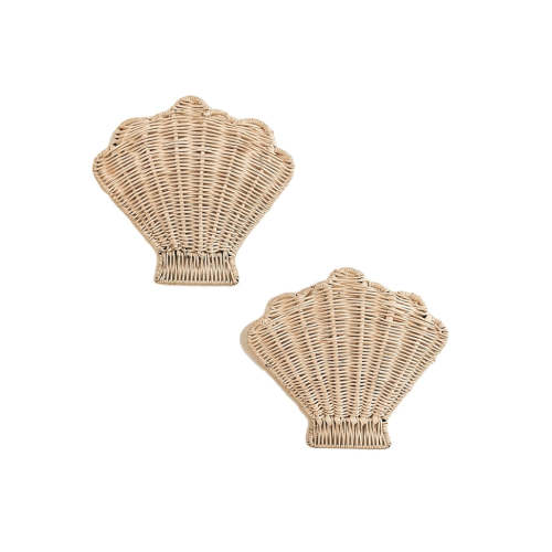 Rattan Shells (Set of 2) | Beach Nursery Decor | Oak and Ayla – Oak & Ayla