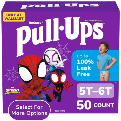 Pull-Ups Boys' Potty Training Pants, 5T-6T (46+ lbs), 50 Count (Select for More)